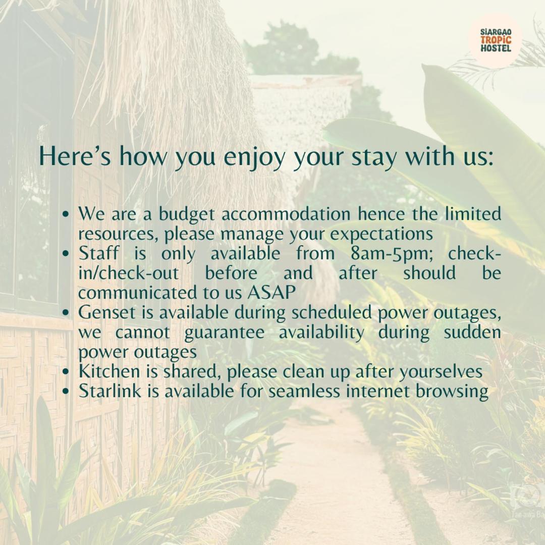 Siargao Tropic Hostel 卢纳将军城 外观 照片